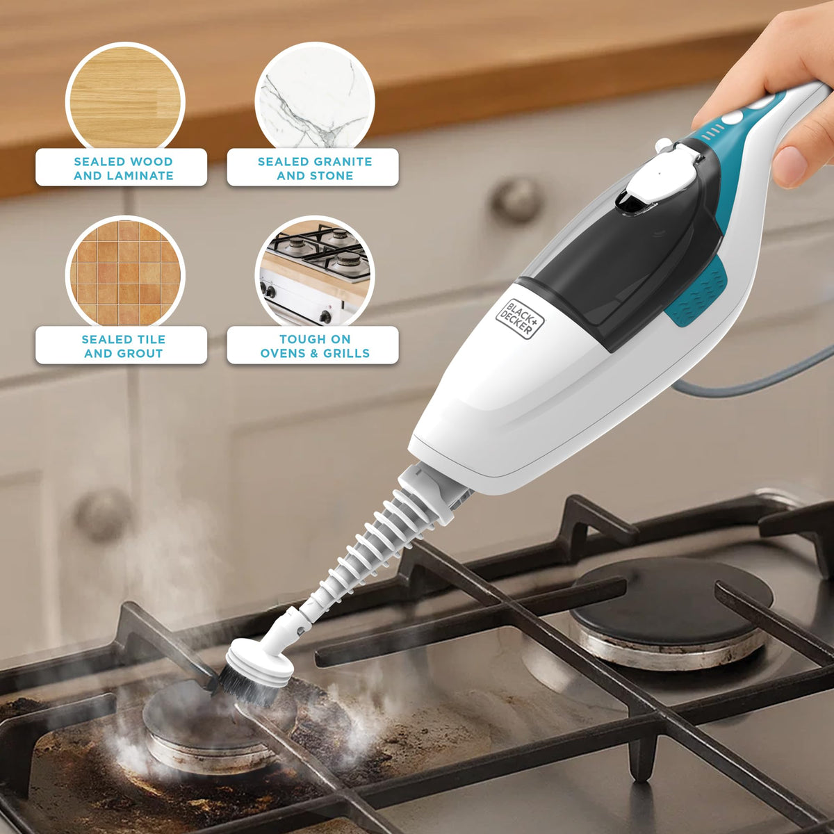 2-in-1 Steam Mop and Handheld Steam Cleaner F106782