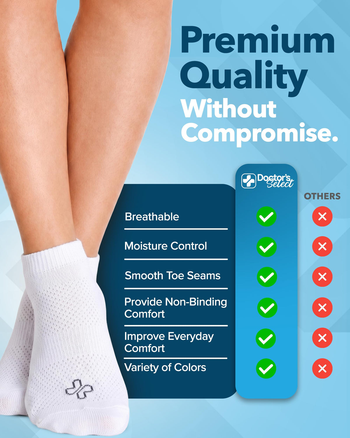 Viscose Bamboo Diabetic Socks 6 Pairs P1700