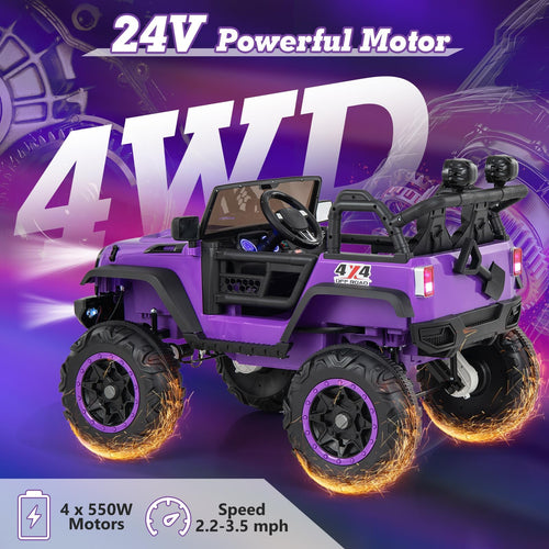 24V 2 Seater Kids' Electric Vehicle Truck with Remote Control J947428