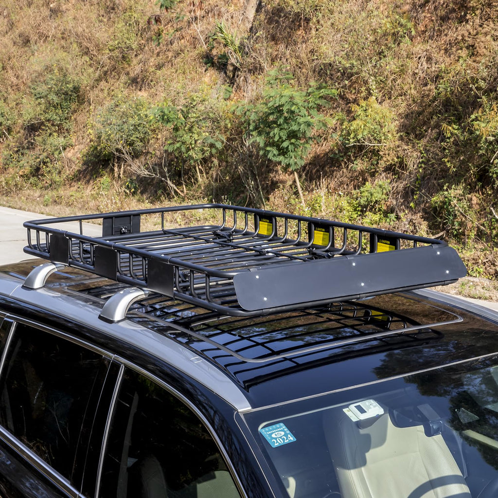 64" x 39" x 5" 200lb Heavy Duty Roof Rack Carrier Basket with Waterproof Bag B79296