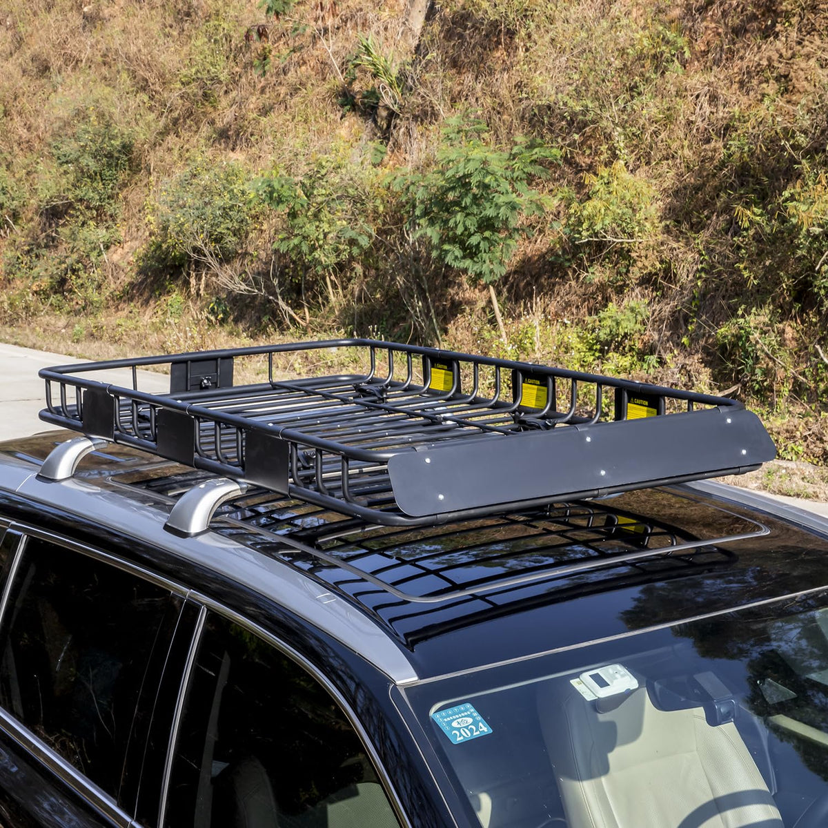 64" x 39" x 5" 200lb Heavy Duty Roof Rack Carrier Basket with Waterproof Bag B79296