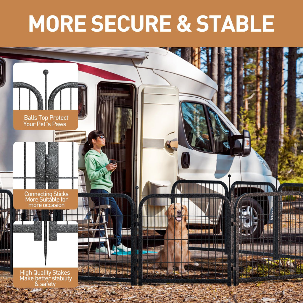 40in 16 Panels Heavy Duty Metal Dog Playpen A255
