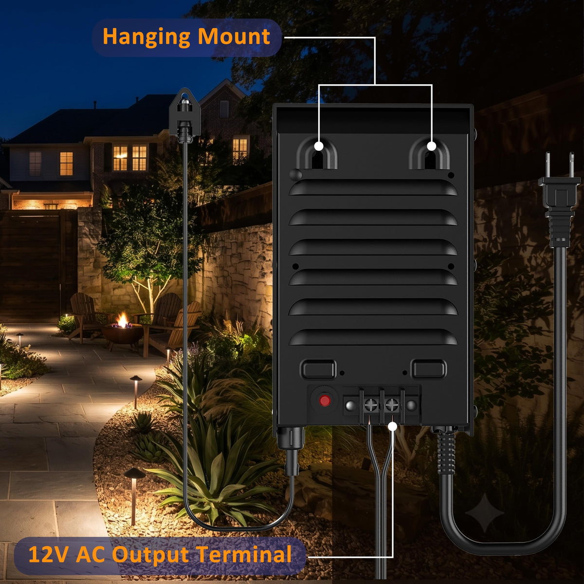 200W Low Voltage Landscape Transformer R495