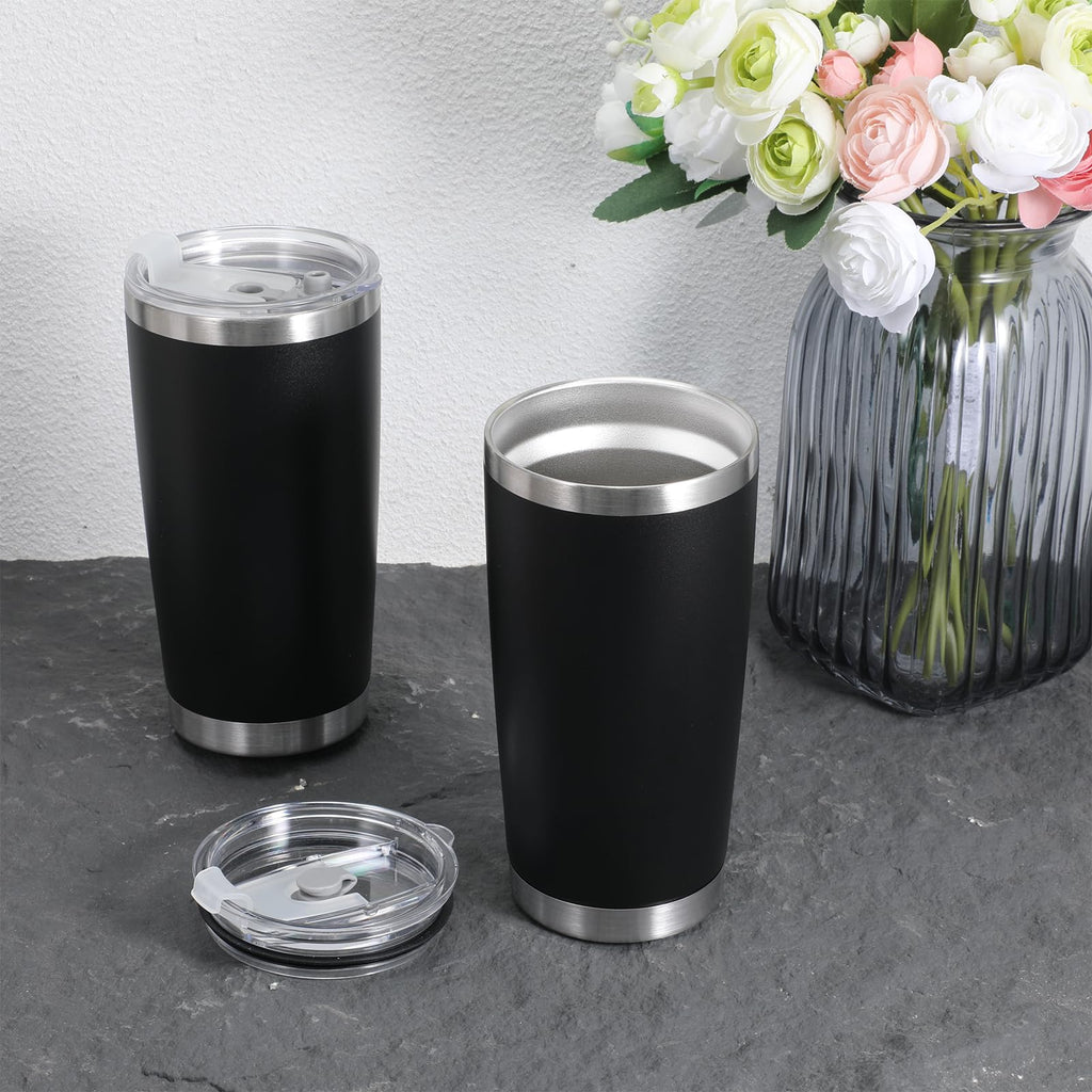 6 Pack 20oz Stainless Steel Insulated Tumbler with Lid O417