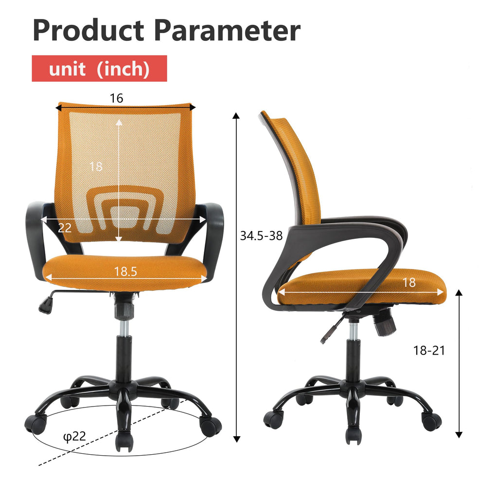 Office Chair with Lumbar Support, Adjustable Height W809