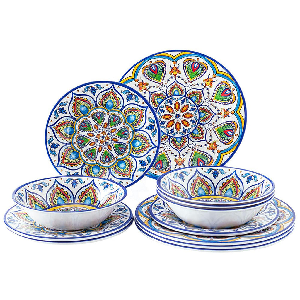 12 Pcs Melamine Dinnerware Set C32056
