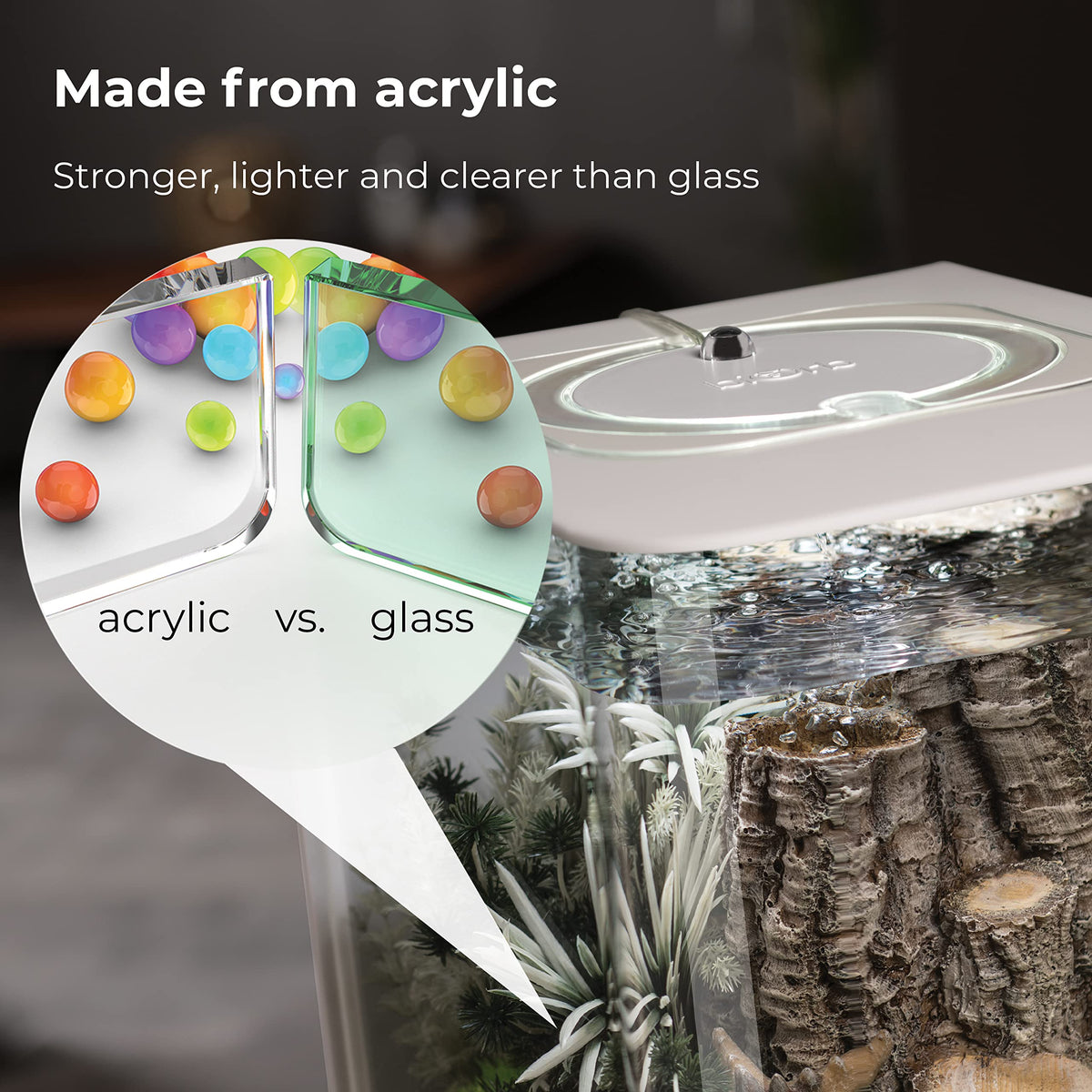 15 Acrylic Aquarium with White LED Lights D3165