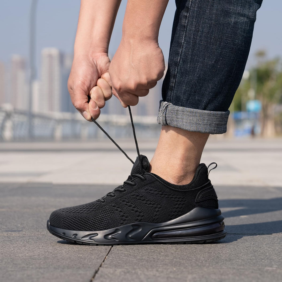 Men Non Slip Waterproof Slip-on Work Shoes L4008