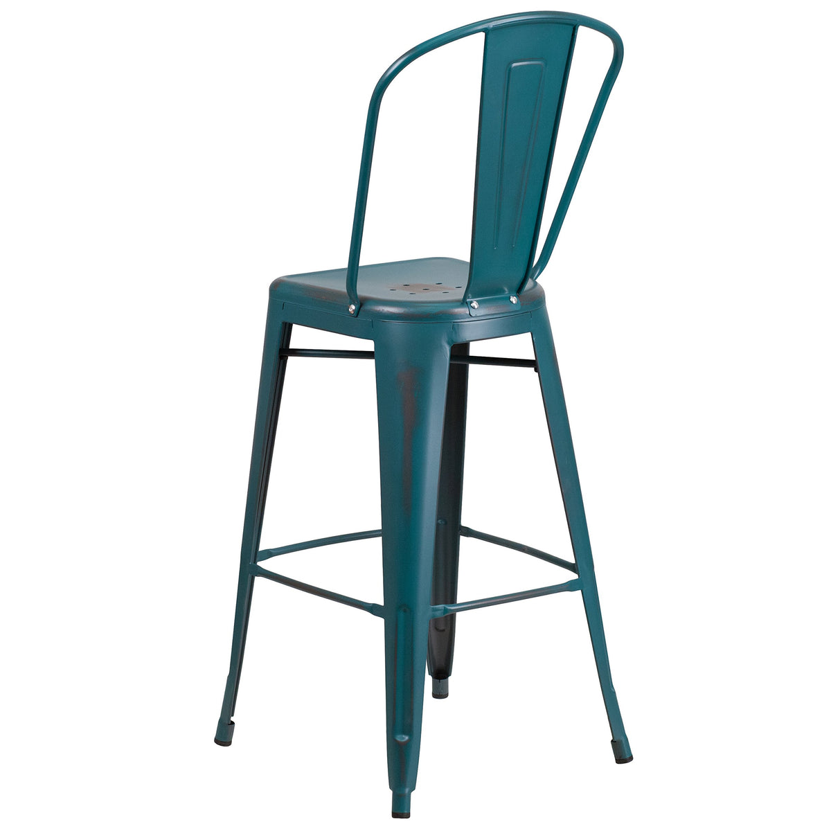 30" Metal Counter Stool with Footrest D462