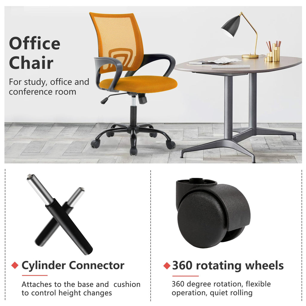 Office Chair with Lumbar Support, Adjustable Height W809