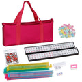 American Mahjong Set 166 White Tiles with 4 Racks and Bag A2473