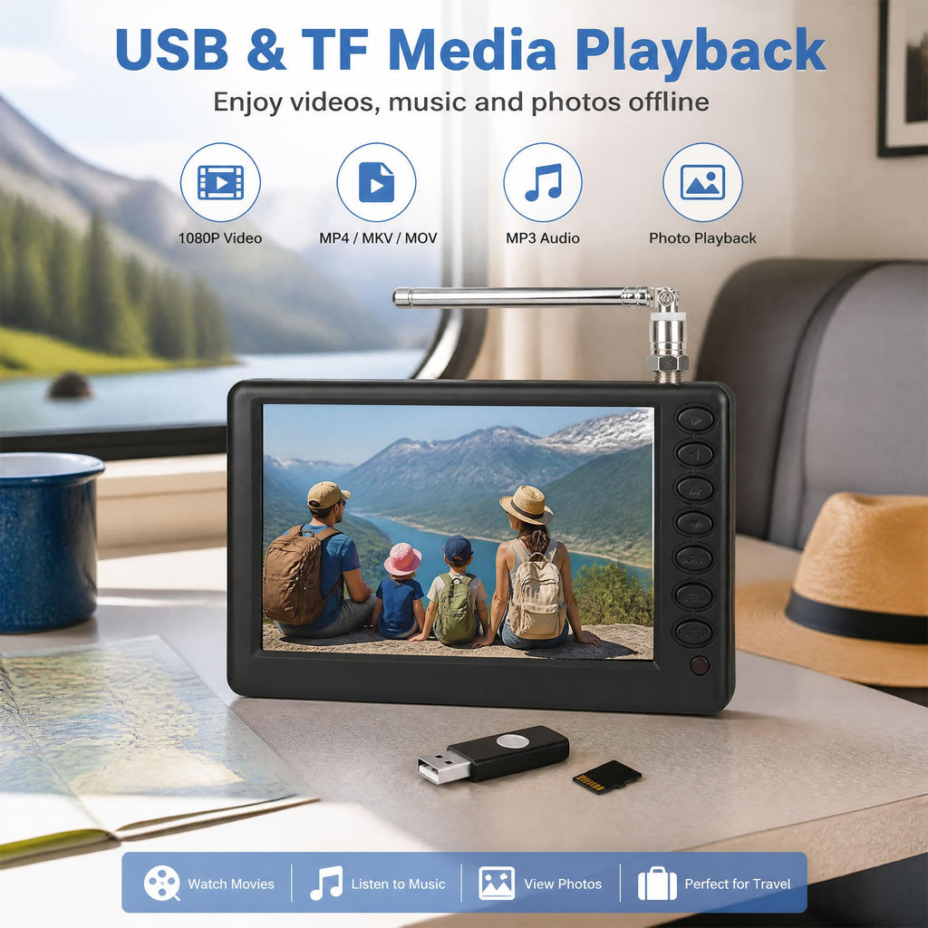Portable 5" Digital TV with FM Radio J6215
