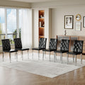 Black Faux Leather Dining Chairs Set of 6 O10769
