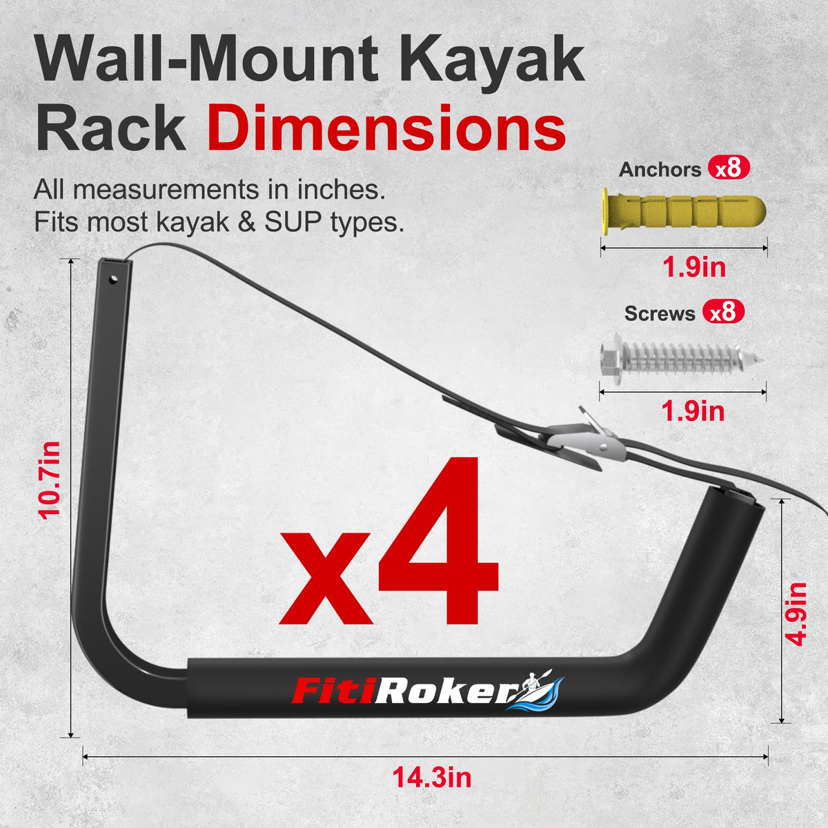 Wall Mounted Kayak Storage Rack T627084