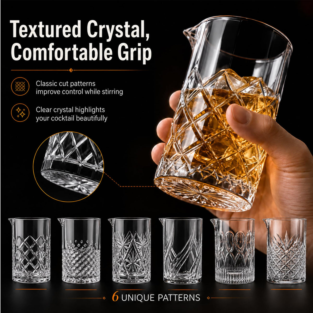 Cocktail Mixing Glass Set of 6 Z34528