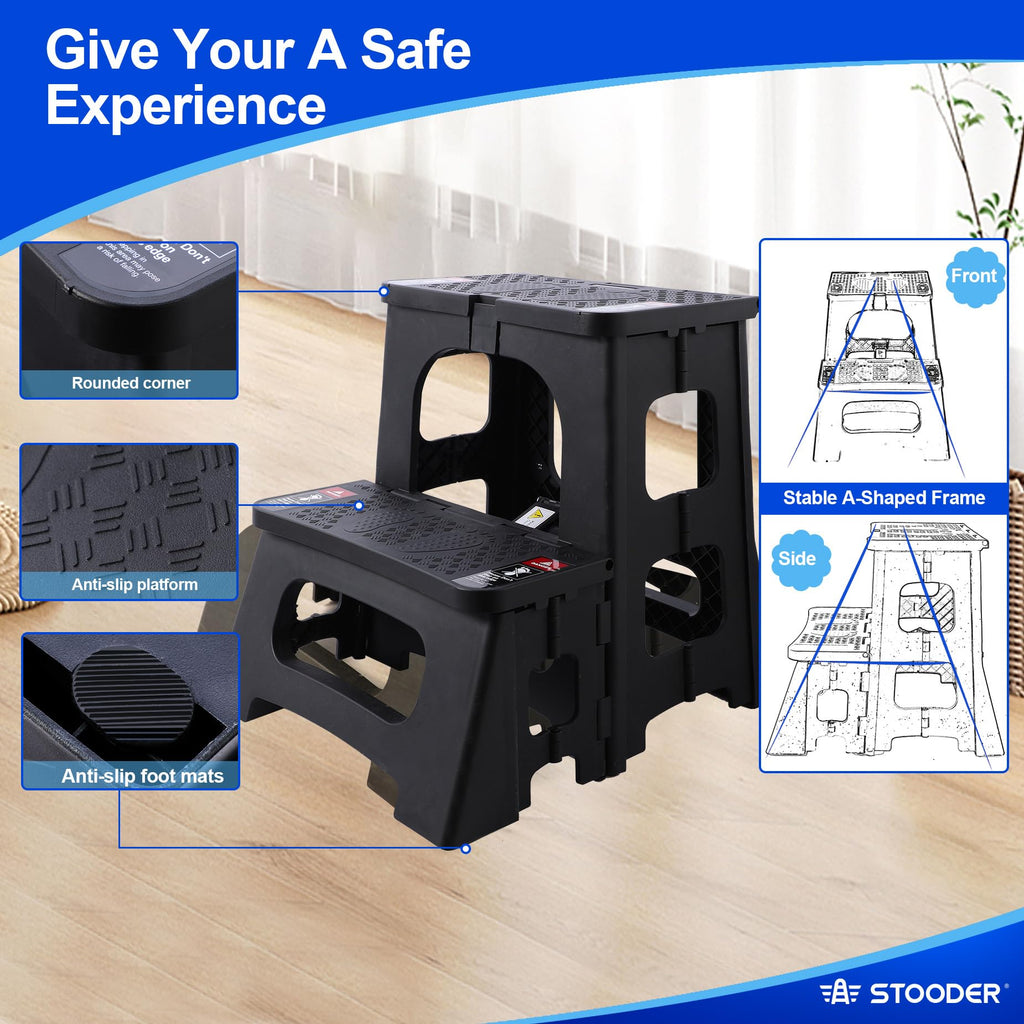 Folding 2-Step Non-Slip Step Stool U742