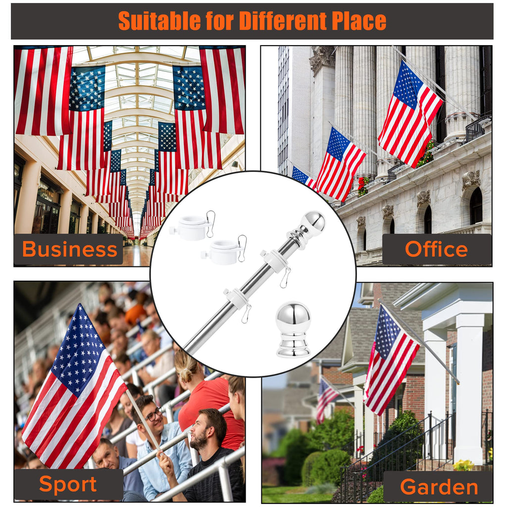 6FT Stainless Steel Flag Pole Kit F1183