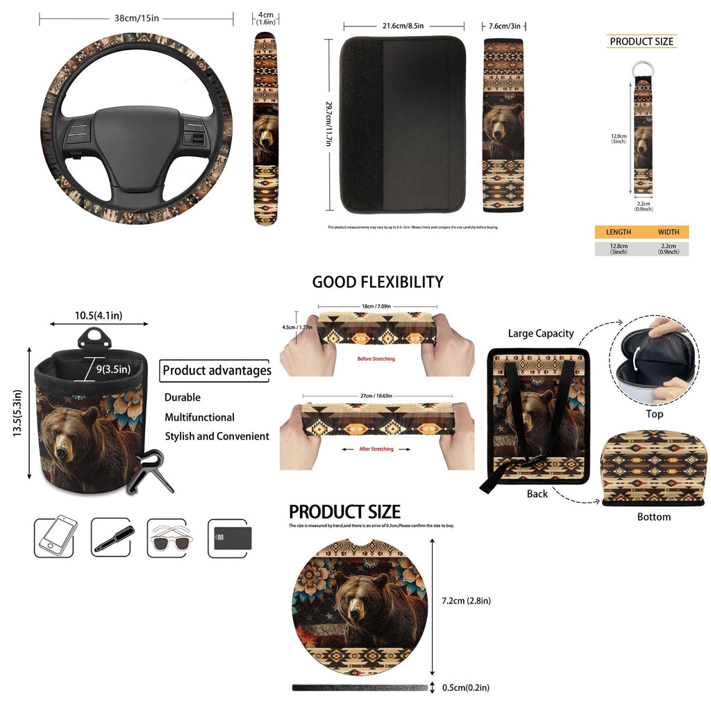 15 Pcs Car Seat Cover Set O134875