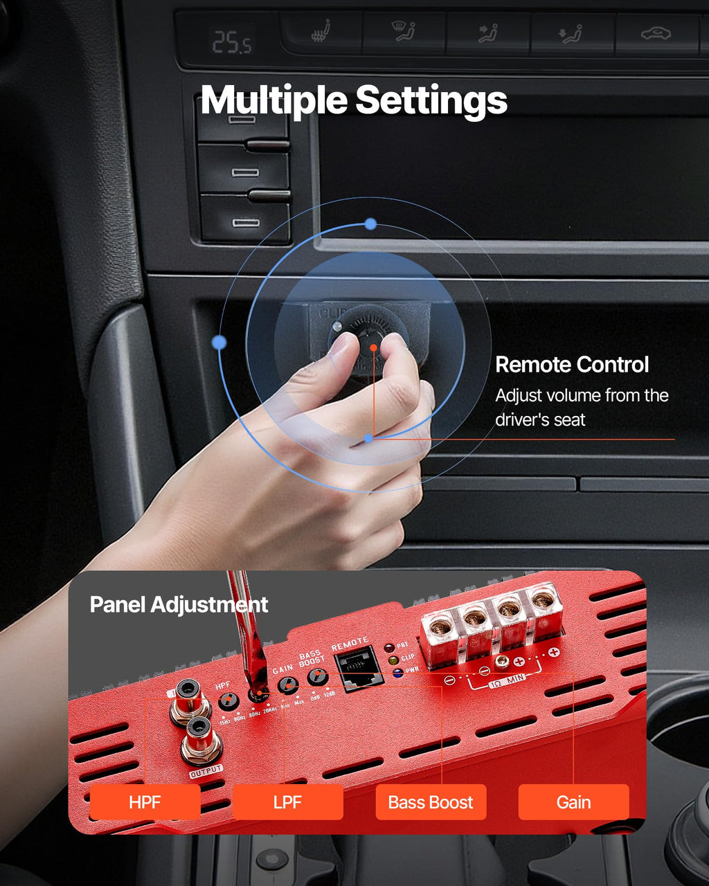 1-Channel Class D Car Audio Amplifier B7195