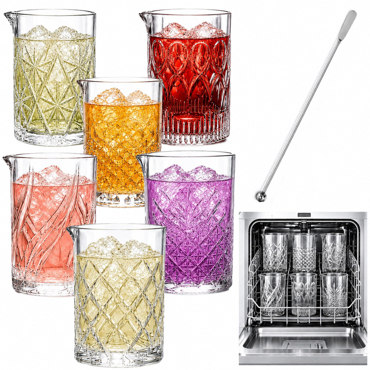 Cocktail Mixing Glass Set of 6 Z34528