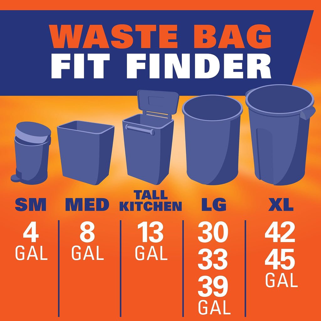 Tall Clear 13 Gallon Unscented Trash Bags 60ct T8691