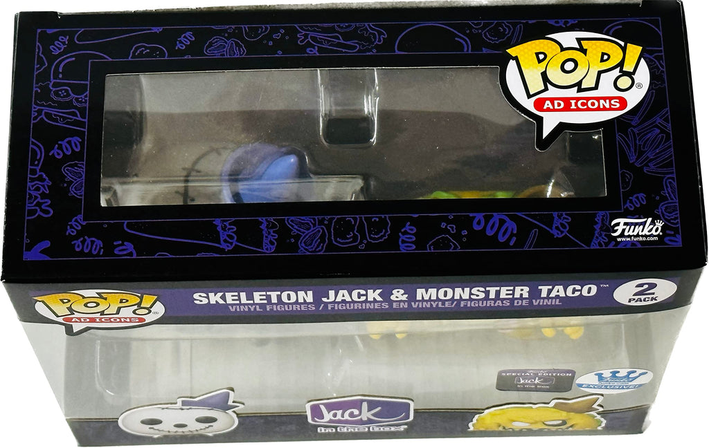 Jack in The Box Skeleton Jack & Monster Taco Vinyl Figure 2 Pack Z414