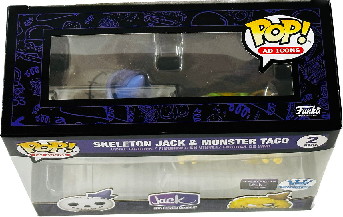 Jack in The Box Skeleton Jack & Monster Taco Vinyl Figure 2 Pack Z414