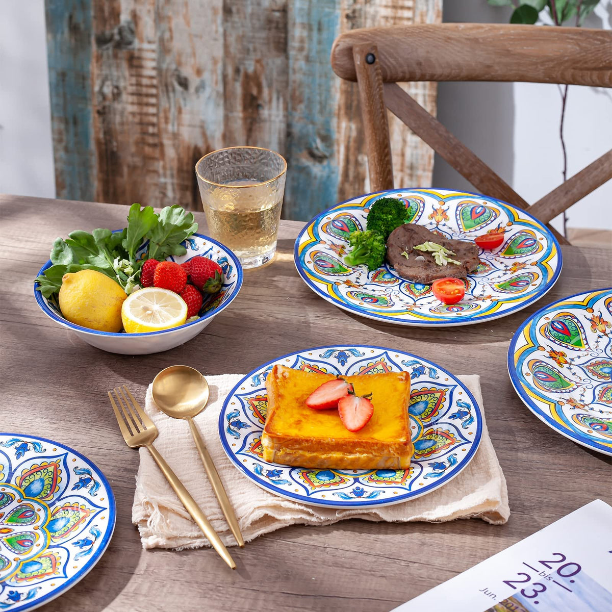 12 Pcs Melamine Dinnerware Set C32056