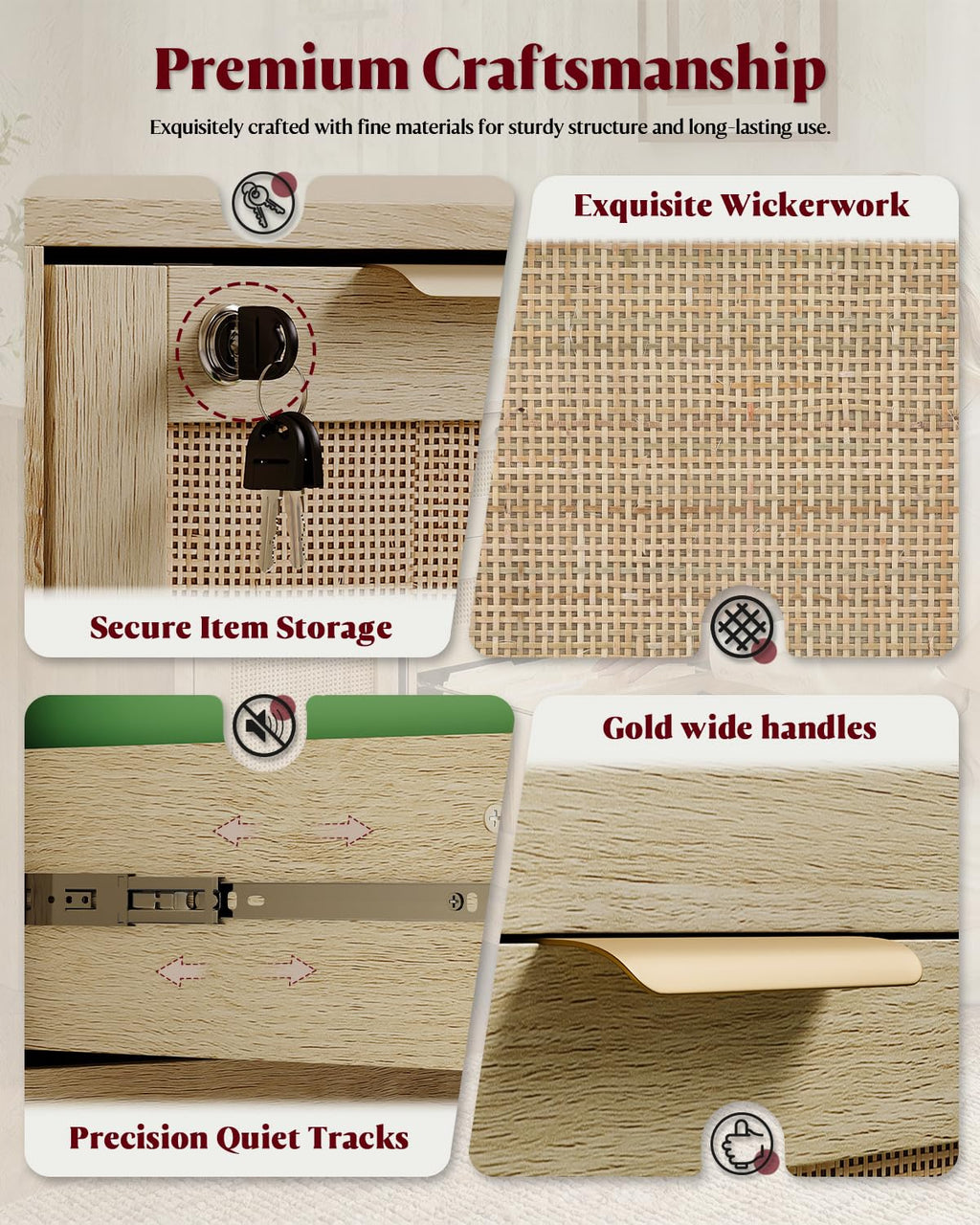 4 Drawer File Cabinet with Lock P386