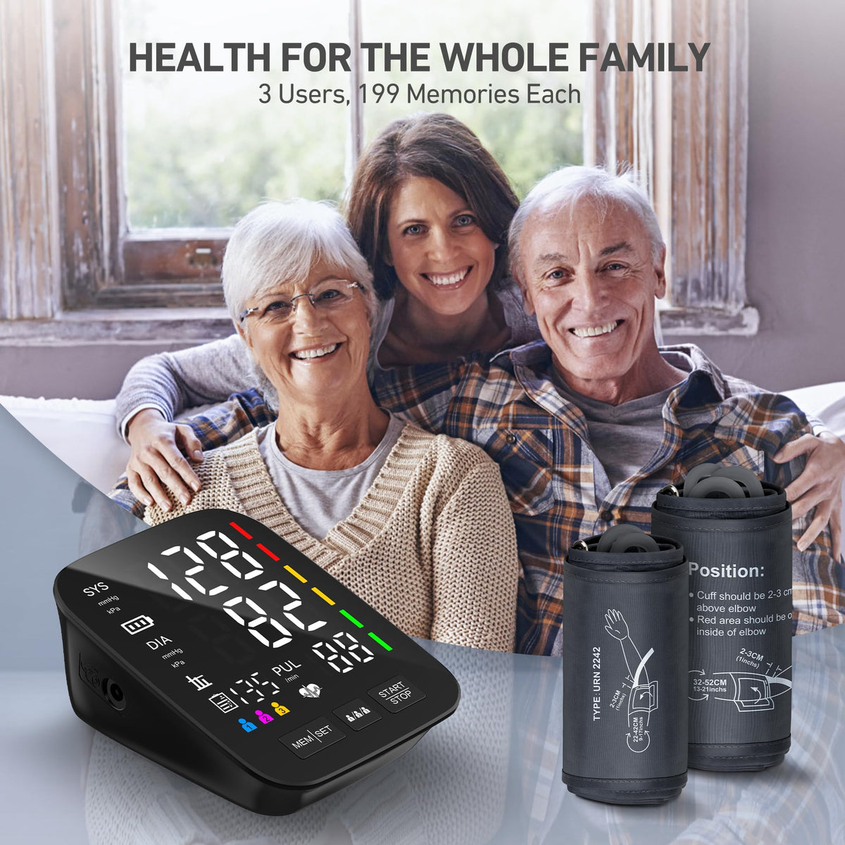 Blood Pressure Monitor with 2 Size Cuffs R969096