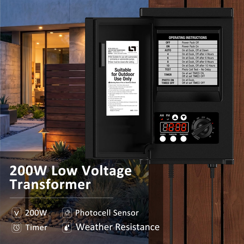 200W Low Voltage Landscape Transformer R495