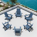 Blue Folding Adirondack Chairs Set of 6 P80838