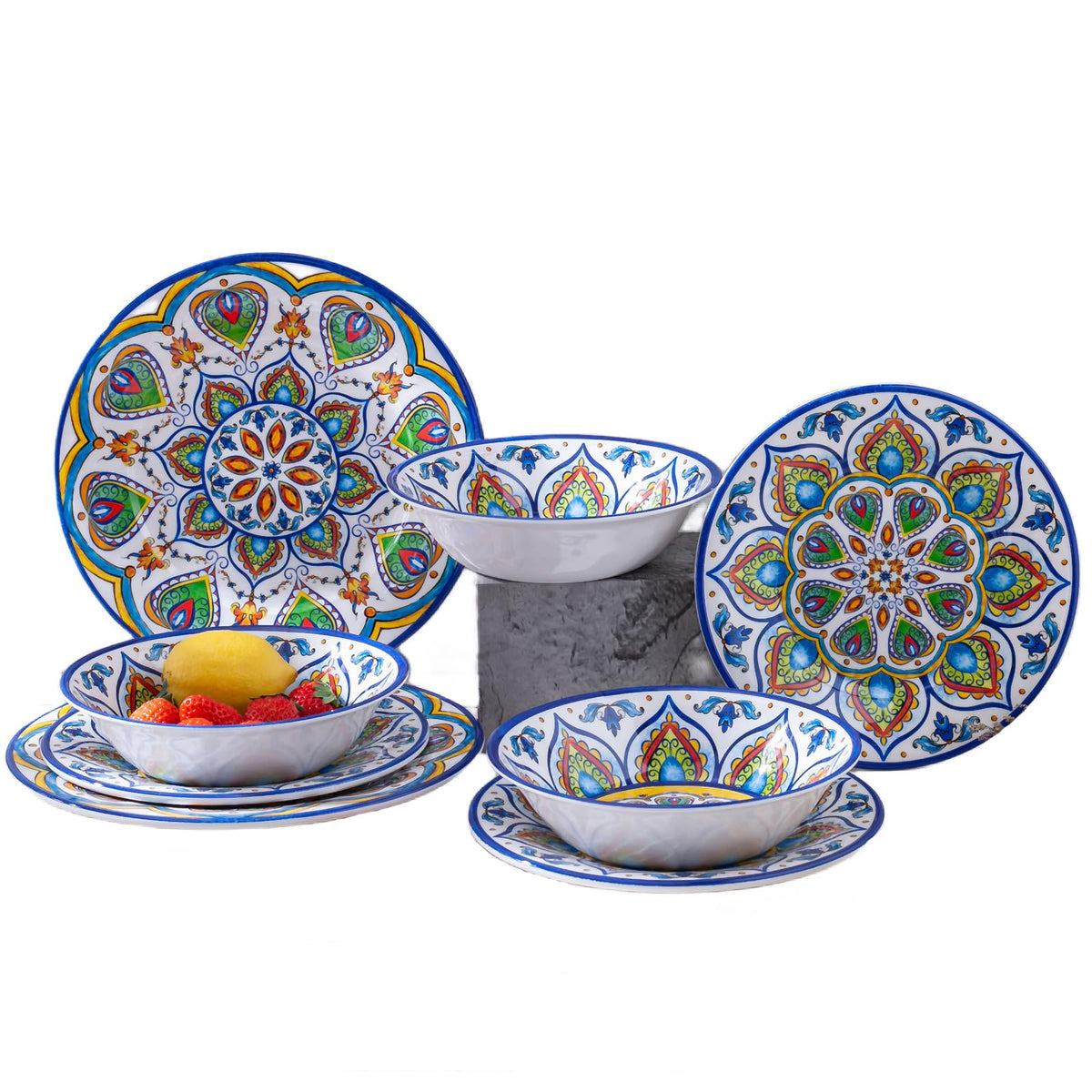 12 Pcs Melamine Dinnerware Set C32056