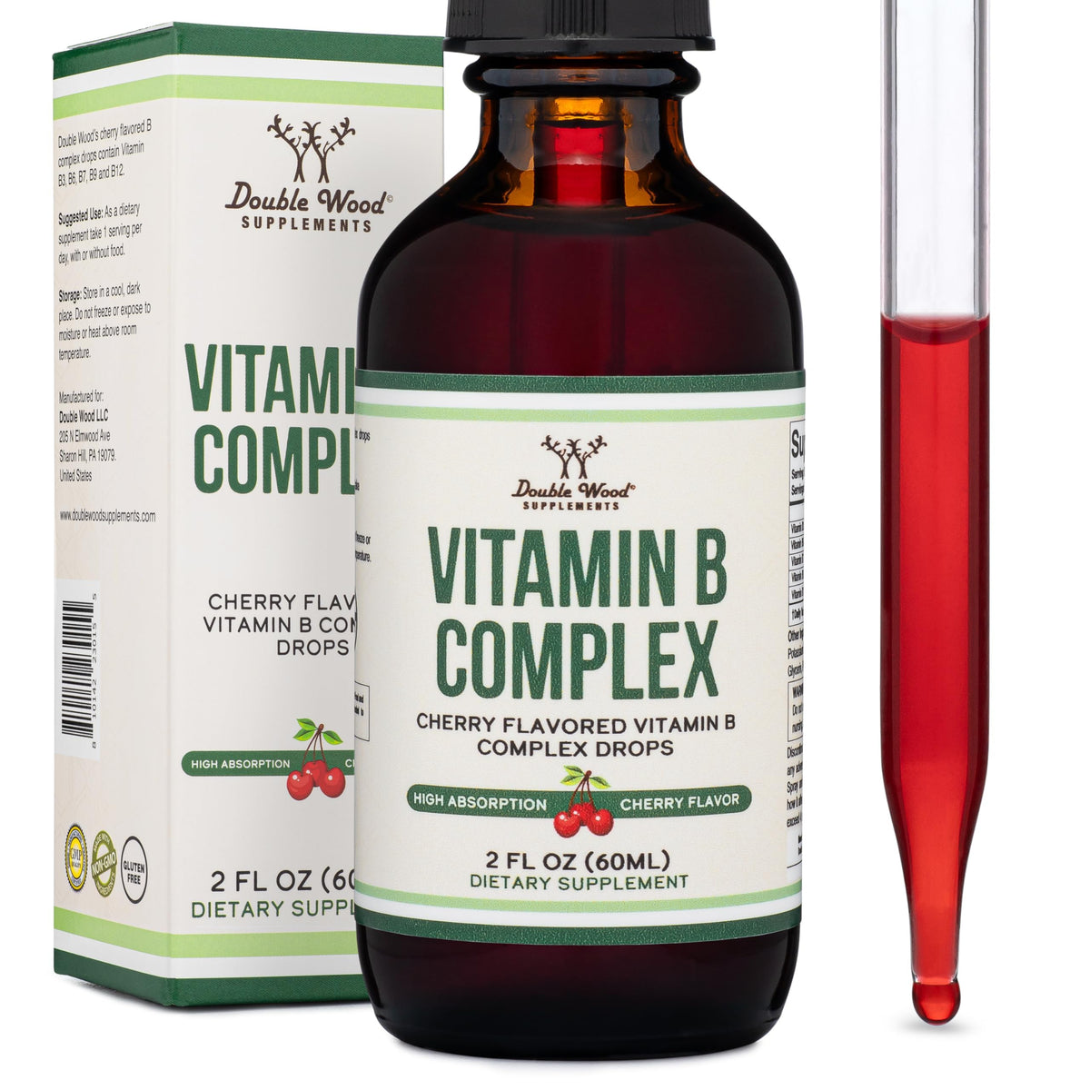 Cherry Flavor Liquid Vitamin B-Complex Drops S166