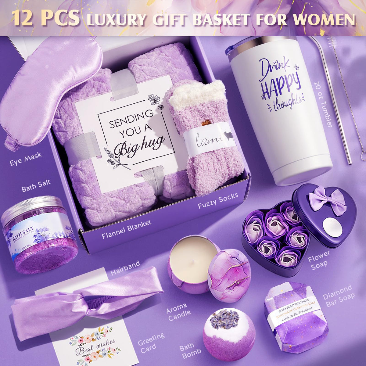 Flannel Blanket Spa Care Package Y9138