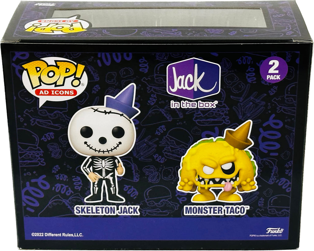 Jack in The Box Skeleton Jack & Monster Taco Vinyl Figure 2 Pack Z414