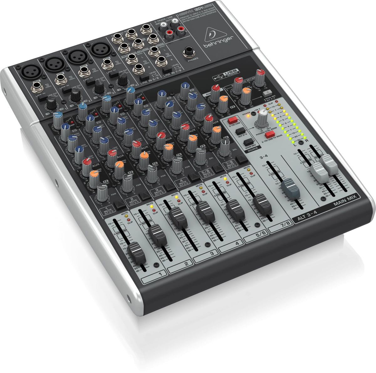 12-Input 2/2-Bus Mixer with Mic Preamps and USB Audio Interface F323
