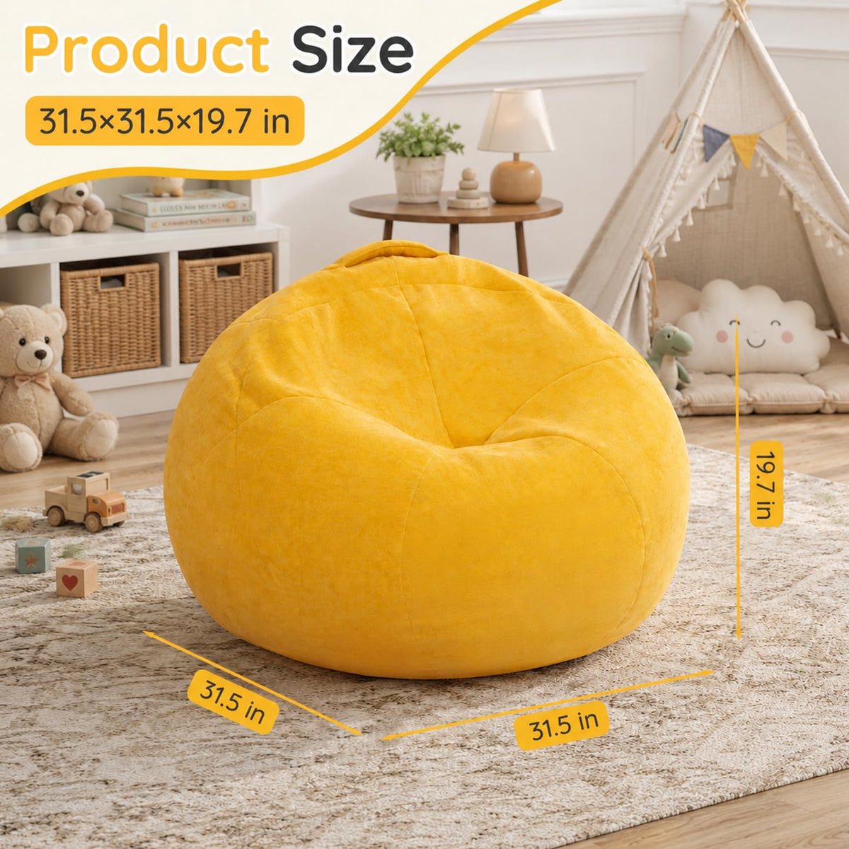 Chenille Bean Bag Chair D4119