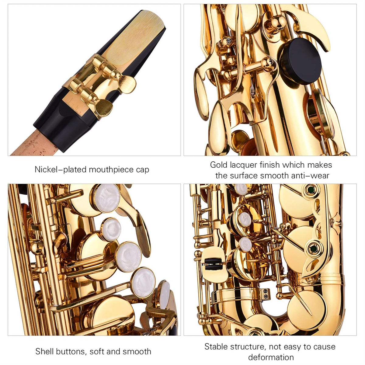 E Flat Alto Saxophone Brass Gold Lacquer Z96294