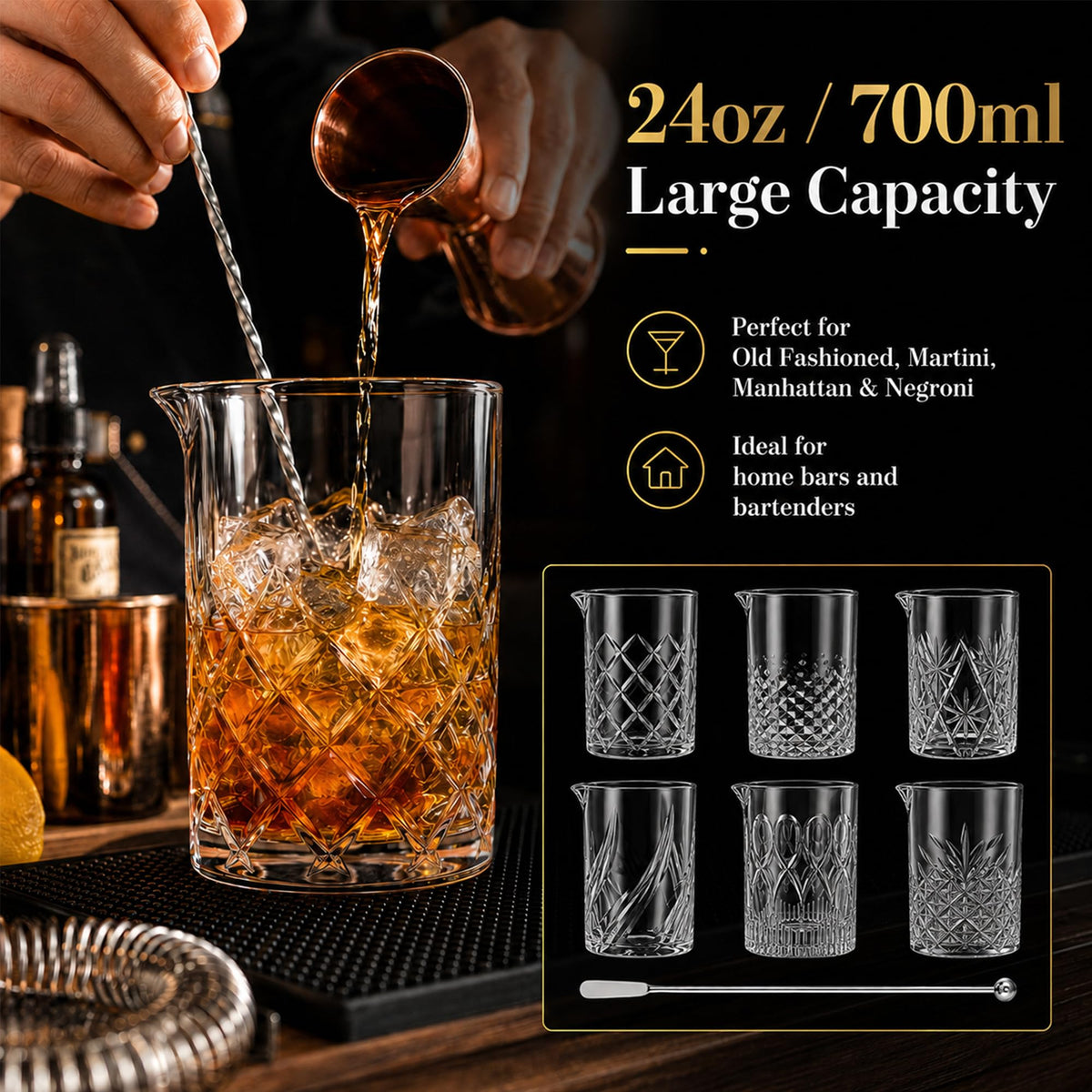 Cocktail Mixing Glass Set of 6 Z34528