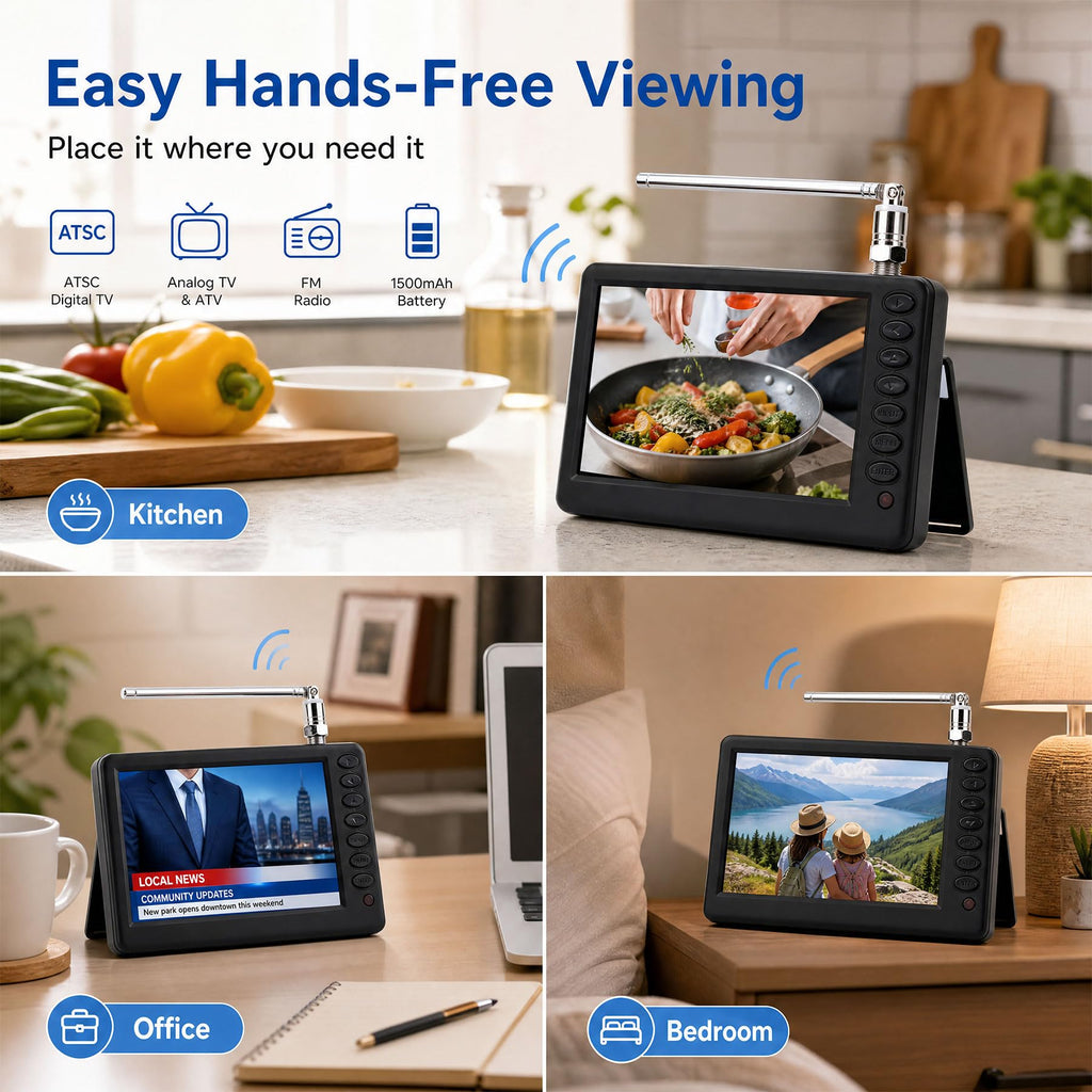 Portable 5" Digital TV with FM Radio J6215