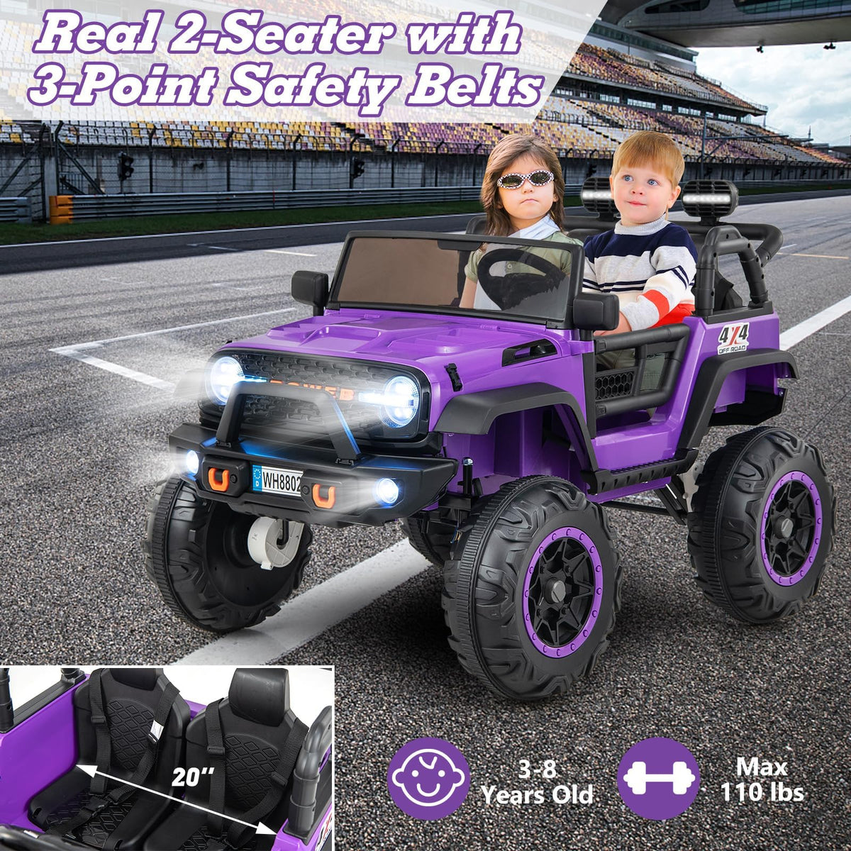 24V 2 Seater Kids' Electric Vehicle Truck with Remote Control J947428