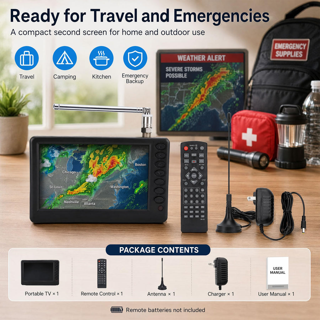 Portable 5" Digital TV with FM Radio J6215