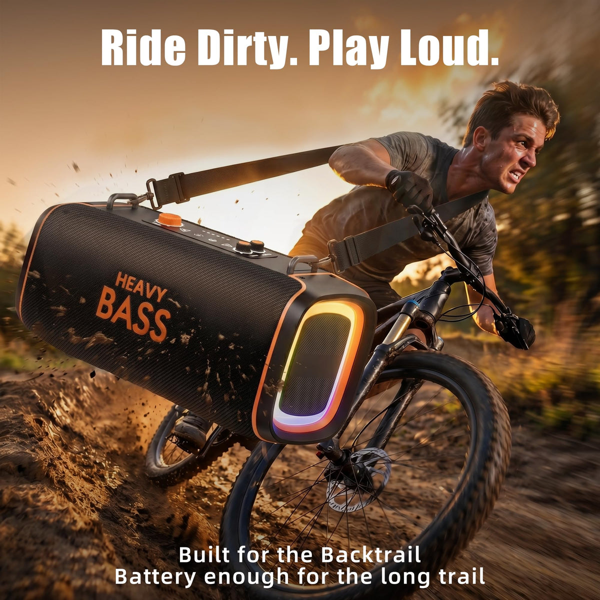 Portable Bluetooth Speaker, 120W Peak, 28-Hour Playtime F50730