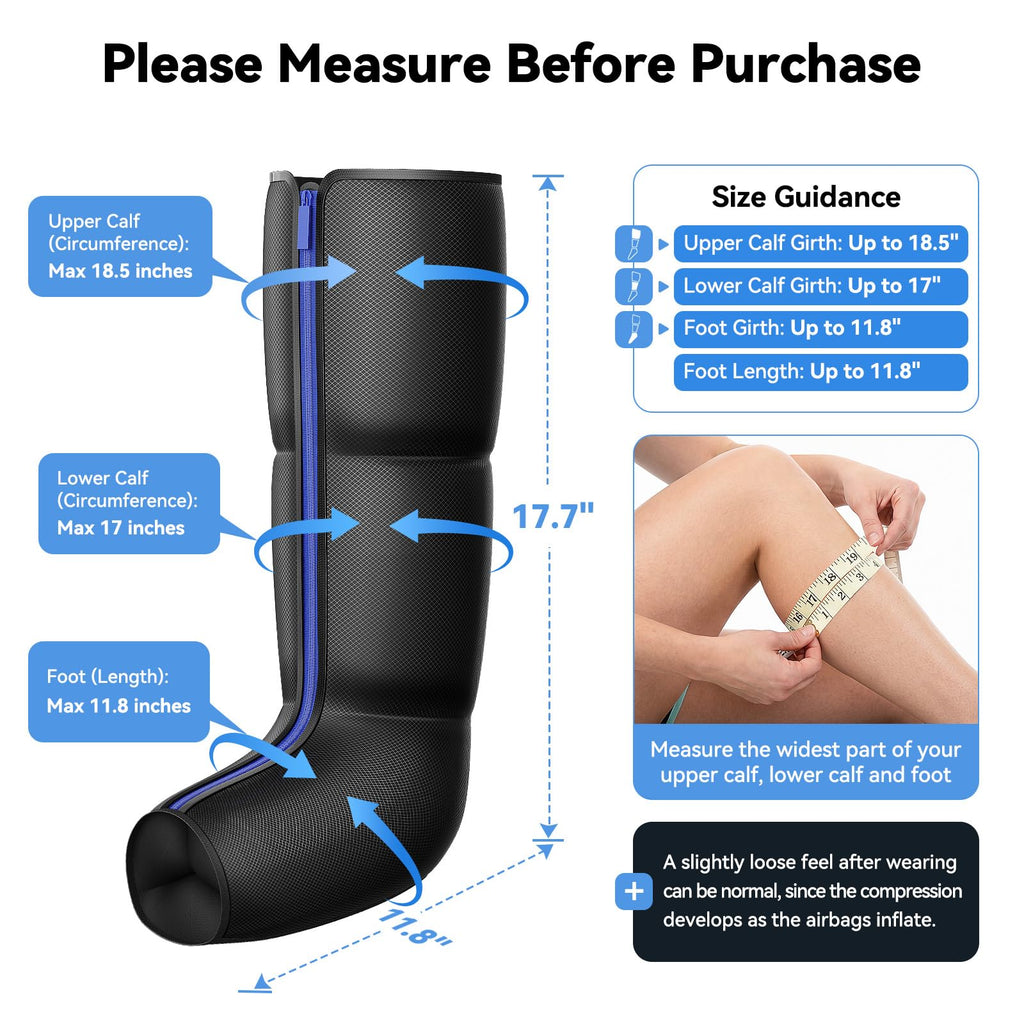 Leg Compression Massager with 3-Zone Heat T310359