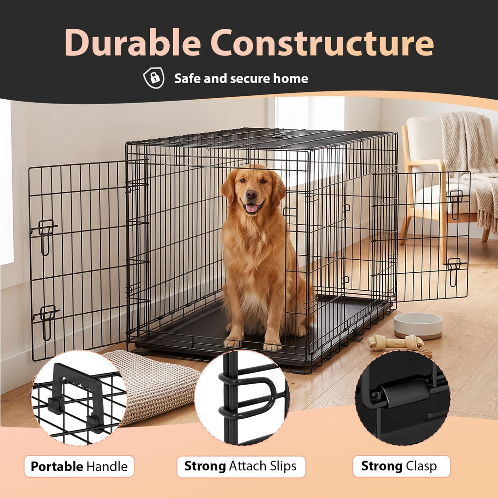 48" Double Door Crate Kennel with Divider S88368