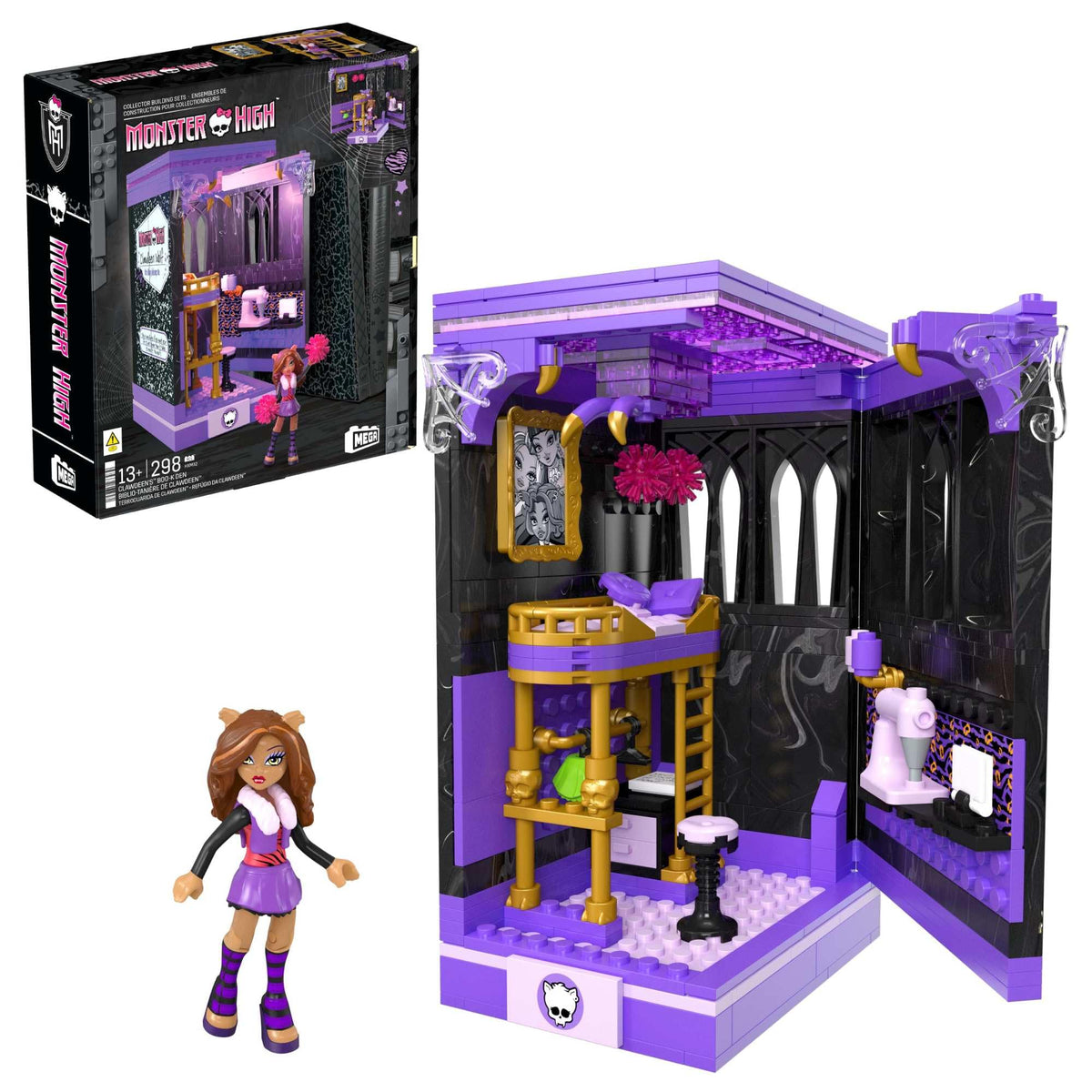 Monster High Action Figure Building Set with 299 Pieces F990756