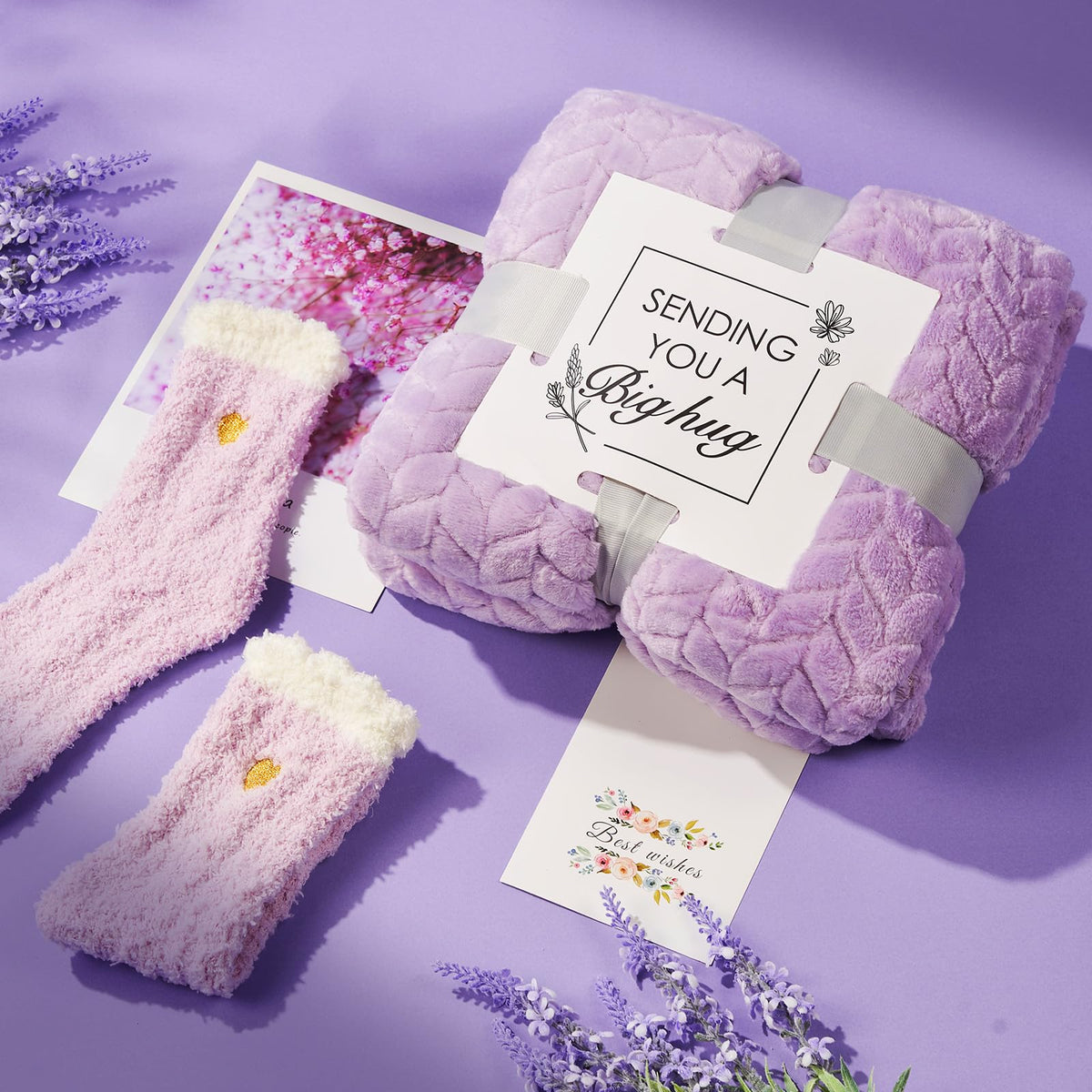Flannel Blanket Spa Care Package Y9138