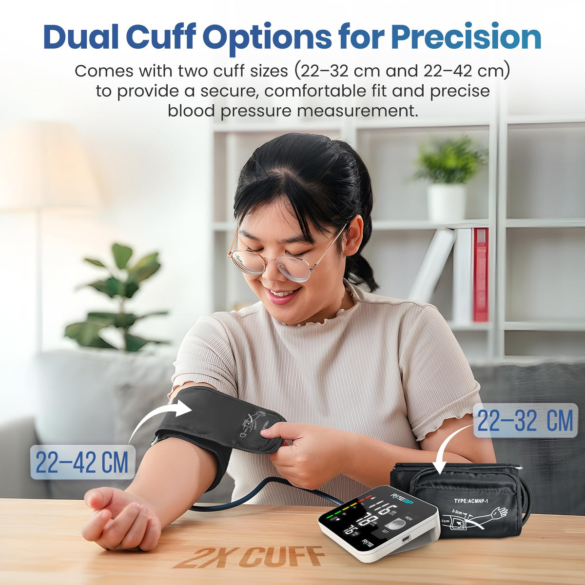 Digital Blood Pressure Monitor with 2 Large Arm Cuffs H803425
