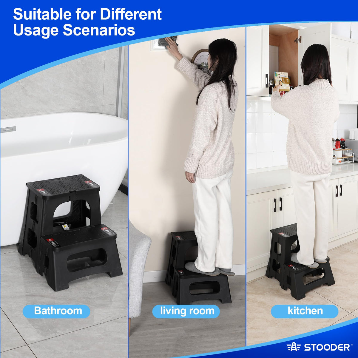 Folding 2-Step Non-Slip Step Stool U742